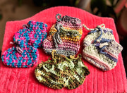 Handmade Crochet Baby Booties with Drawstring – Soft & Secure for Newborns