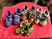 Handmade Crochet Baby Booties with Drawstring – Soft & Secure for Newborns