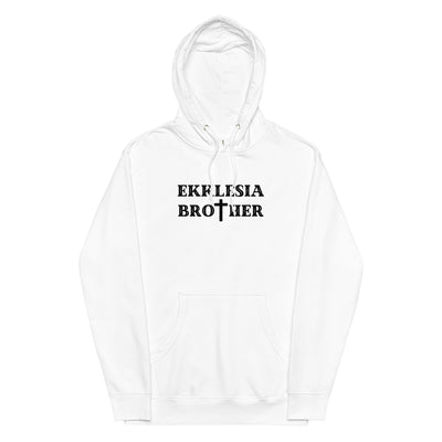 Ekklesia brother white midweight hoodie for men