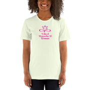 Front view of I am a proverbs 31 woman white women's Christian shirt